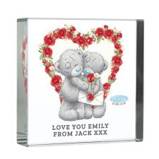 Personalised Me to You Rose Heart Large Crystal Token Image Preview
